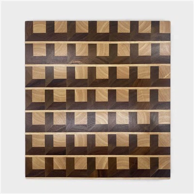 Papan pemotong bijirin akhir walnut hitam